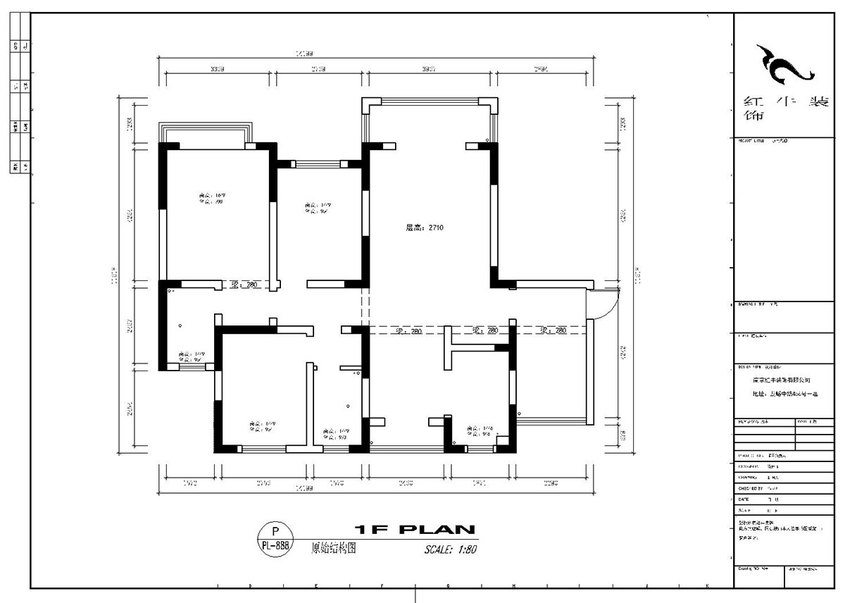 顧娟|帝源都-140㎡-現(xiàn)代簡約風格|4室2廳2衛(wèi)|工程造價19萬|00_01原始結構圖-Model