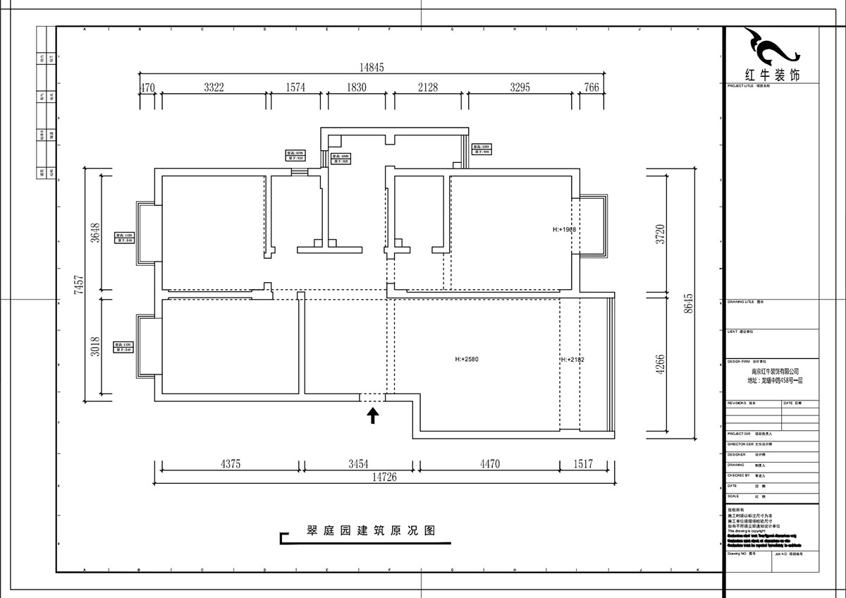 【實景案例】魏明花|金輪翠庭園6-3-301-135㎡-極簡主義風(fēng)格|3室2廳2衛(wèi)|二手房裝修|定制家¥184100|全包18萬|00_01建筑原況圖