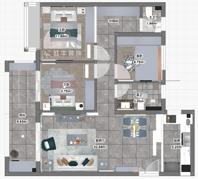 熊浩宇|藍(lán)光·睿創(chuàng)新筑5-1004-110㎡-簡(jiǎn)美風(fēng)格|3室2廳2衛(wèi)|新房裝修|定制家¥231400|全包20萬(wàn)|00_03彩平圖