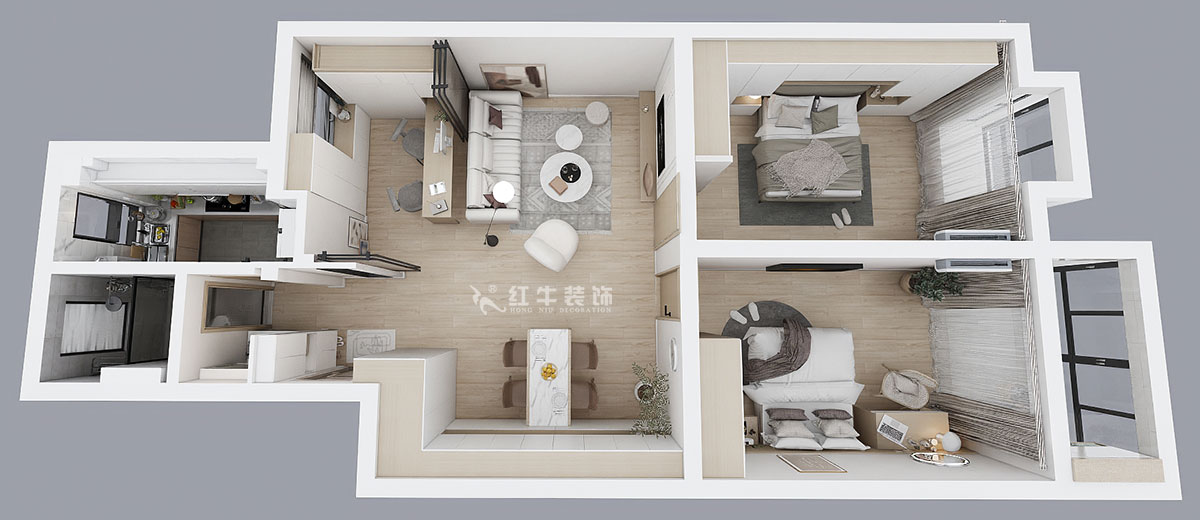 顧娟|愛達(dá)花園紫藤園6-18-401-96㎡-北歐風(fēng)格|3室2廳1衛(wèi)|舊房裝修|定制家¥121200|全包12