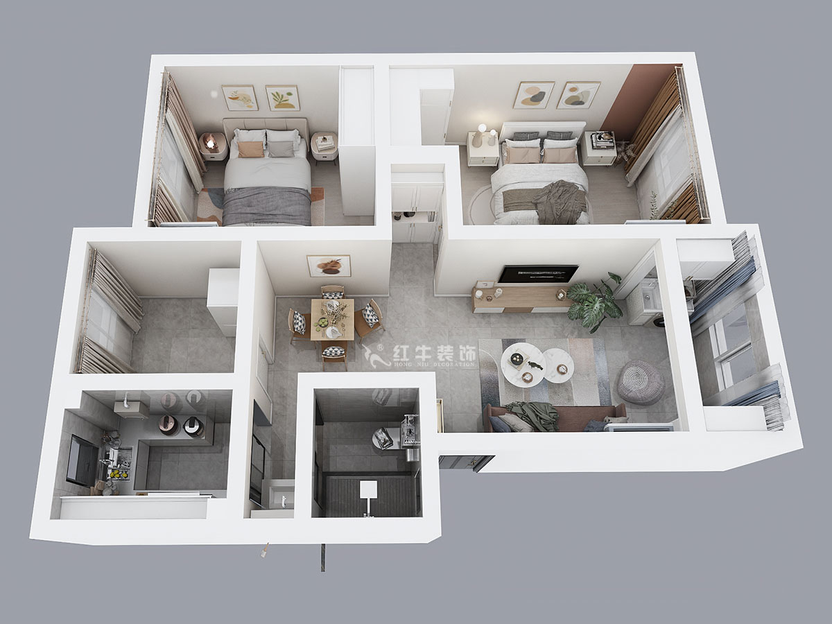 熊皓宇|四方新村二村1-2-403-75㎡-現(xiàn)代風(fēng)格|3室1廳1衛(wèi)|老房改造裝修|定制家¥114000|全包11萬(wàn)|00_04鳥(niǎo)瞰圖