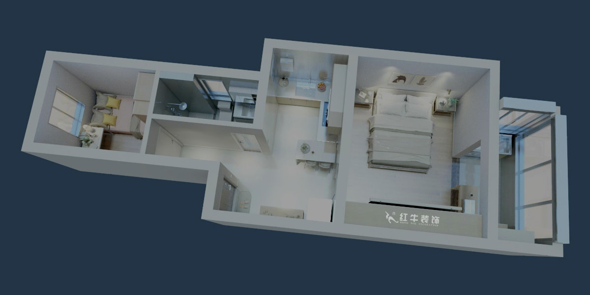 劉曉芳|老虎頭41-701-50㎡-現(xiàn)代風格|2室1廳1衛(wèi)|老房裝修|定制家¥88740|全包8