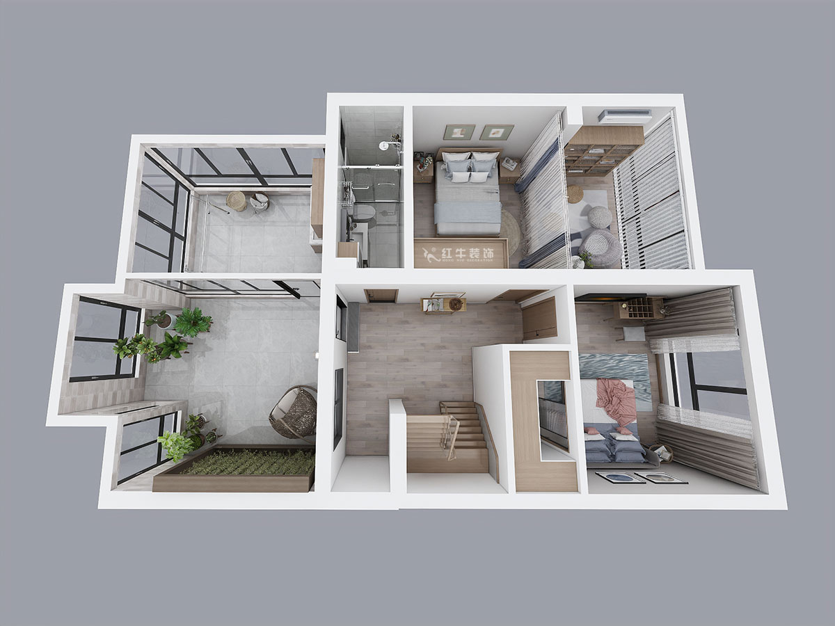 吳波|錢塘望景20-2-505-140㎡-現(xiàn)代風(fēng)格|4室2廳2衛(wèi)|舊房裝修|定制家¥171024|全包17