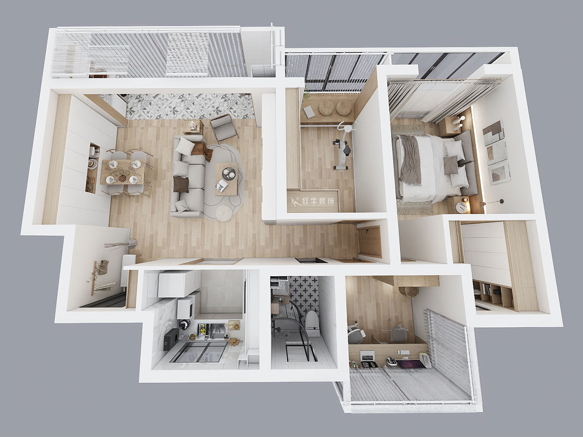 劉萍萍|招商語(yǔ)山苑5-1-602-98㎡-日式風(fēng)格|3室2廳1衛(wèi)|老房裝修|定制家¥110000|全包13