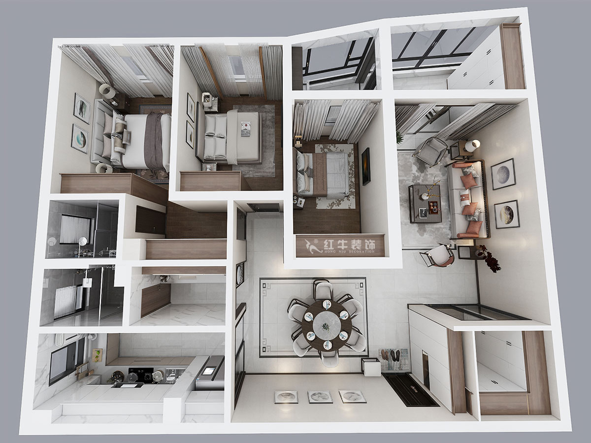 劉小勇|新大都廣場(chǎng)乙棟21D-150㎡-現(xiàn)代中式風(fēng)格|3室2廳2衛(wèi)|老房裝修|定制家¥219000|全包22