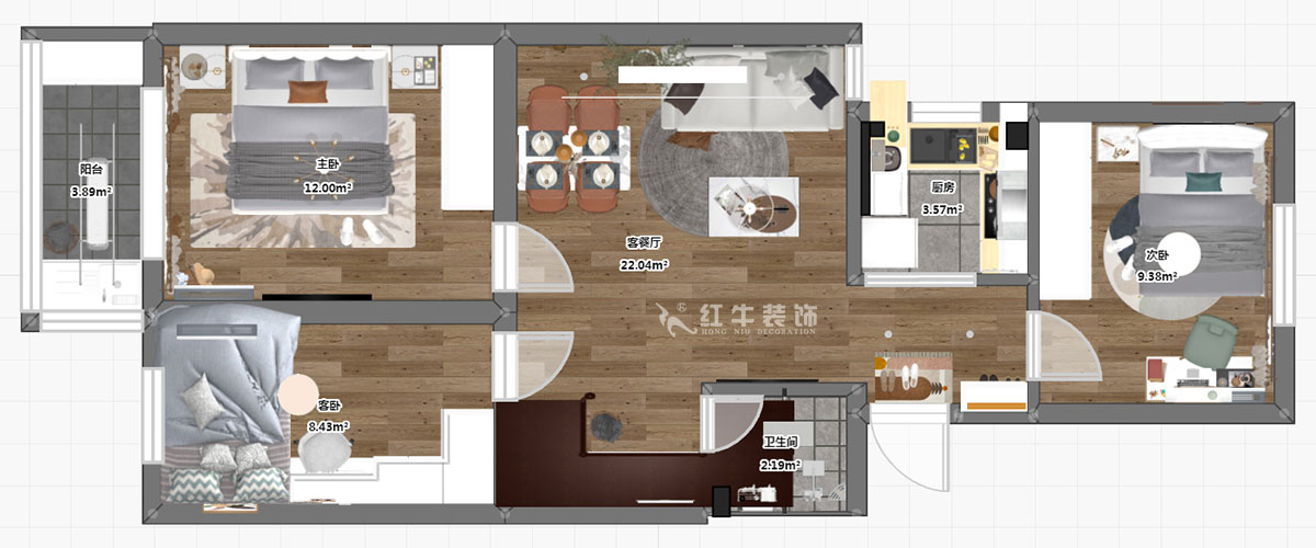 劉萍萍|華陽(yáng)家園華彩苑47號(hào)702室-78㎡-簡(jiǎn)約風(fēng)格|3室2廳1衛(wèi)|老房裝修|定制家¥111517|全包11