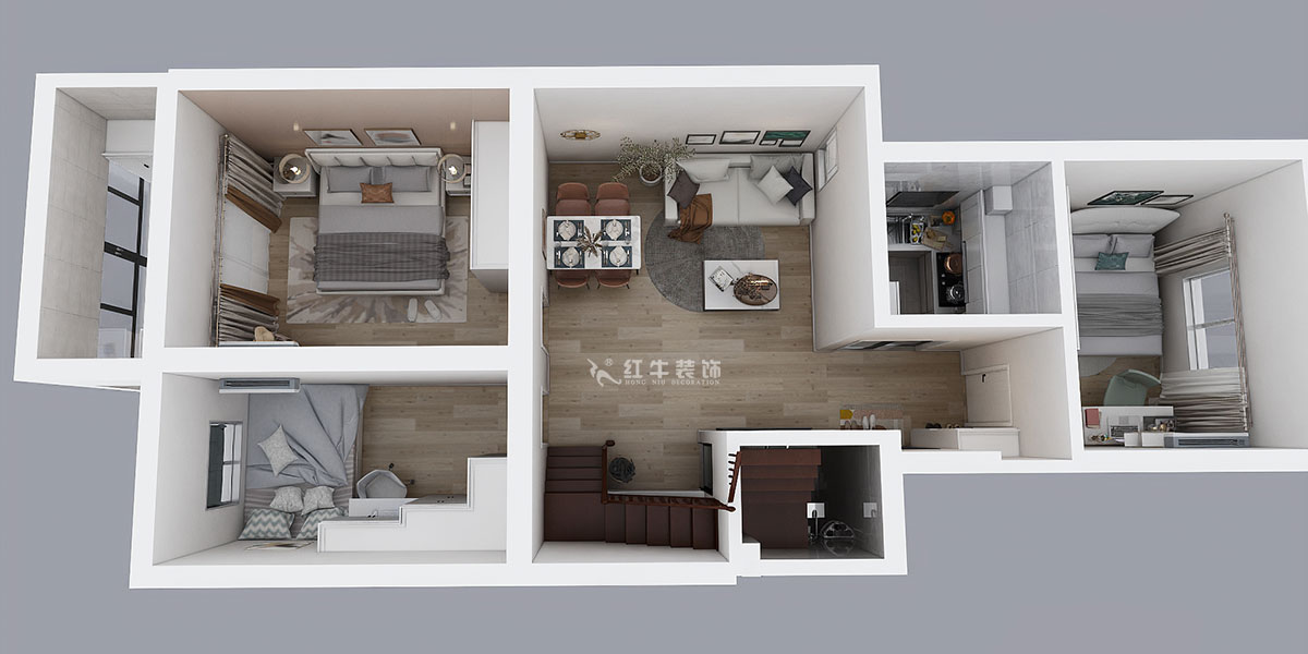 劉萍萍|華陽(yáng)家園華彩苑47號(hào)702室-78㎡-簡(jiǎn)約風(fēng)格|3室2廳1衛(wèi)|老房裝修|定制家¥111517|全包11