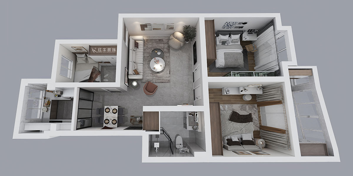 劉萍萍|福潤雅居福潤園33-6-411-98㎡-簡約風(fēng)格|3室2廳1衛(wèi)|老房裝修|定制家|全包13