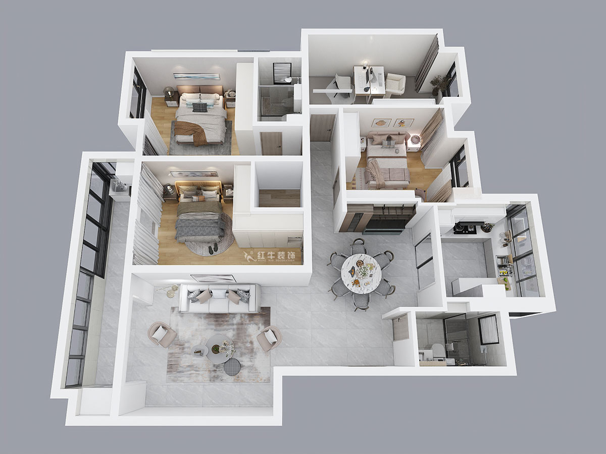 賈庭|愛濤翠湖花園1-404-142㎡-現(xiàn)代風(fēng)格|4室2廳1廚2衛(wèi)|老房裝修|定制家¥188000|全包18