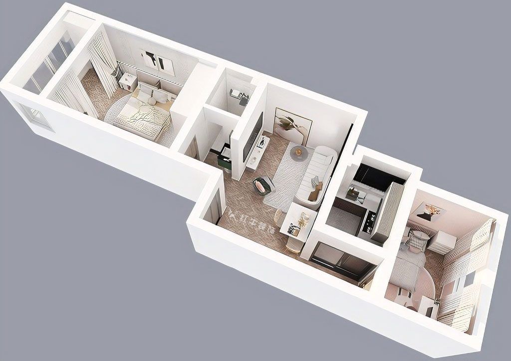 朱明琪|富貴里3-乙單元-601-55㎡-現(xiàn)代簡約風格|2室2廳1衛(wèi)|老房裝修|定制家|全包14