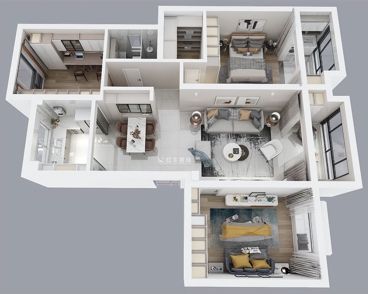 顧娟|中和橋30號31-2-1404-120㎡-現(xiàn)代簡約風(fēng)格|3室2廳2衛(wèi)|新房裝修|定制家¥137800|全包16