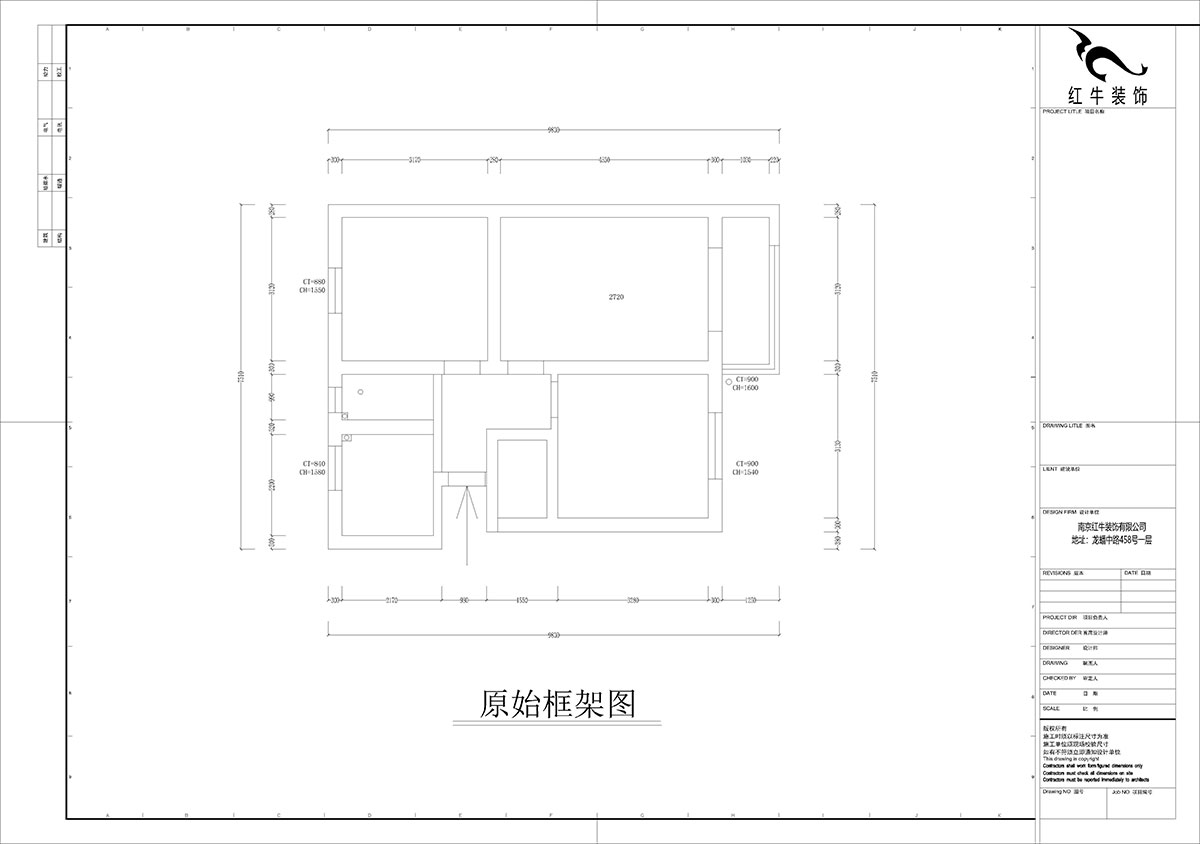 孟憲濤|峨嵋?guī)X12號5-403-64㎡-現(xiàn)代簡約風(fēng)格|3室1廳1衛(wèi)|新房裝修|定制家¥88600|全包10萬|00_01原始框架圖