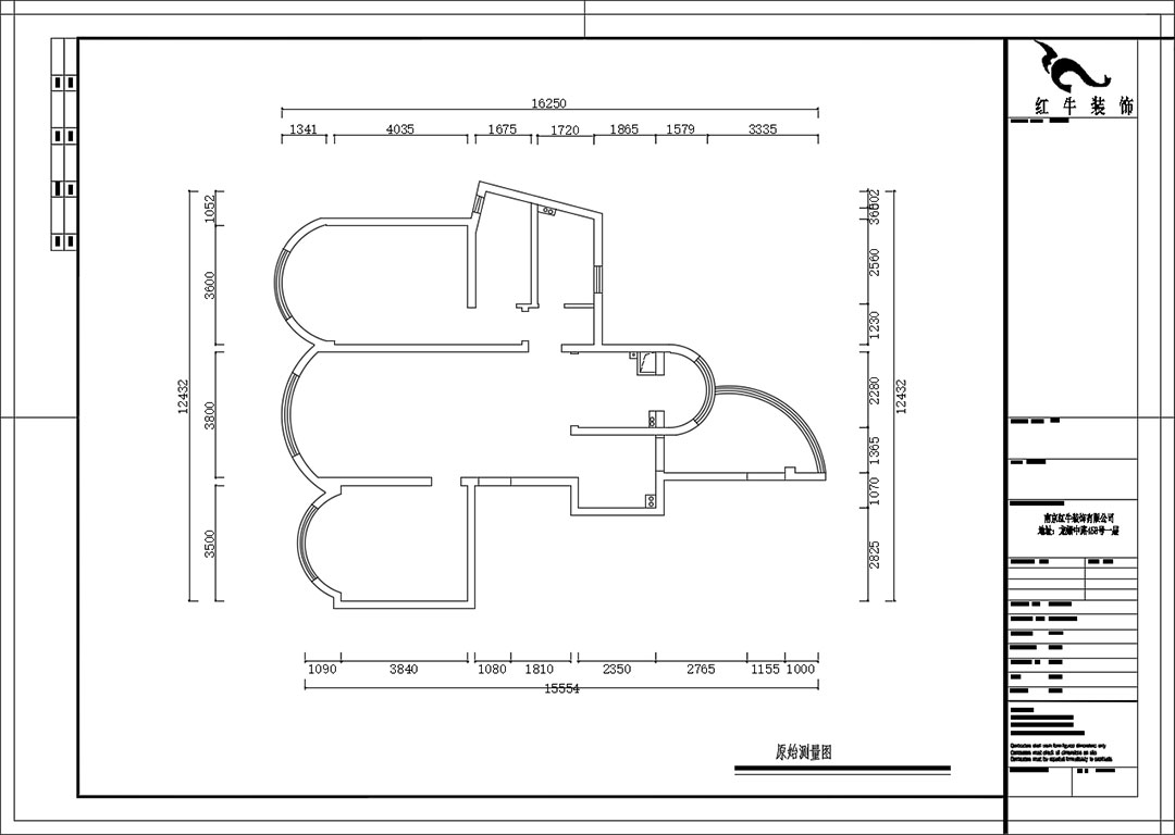 熊浩宇|蘇寧濱江壹號2-1-2702-125㎡-現(xiàn)代風(fēng)格|2室2廳2衛(wèi)|老房改造裝修|定制家|全包20萬|00_01原始測量圖