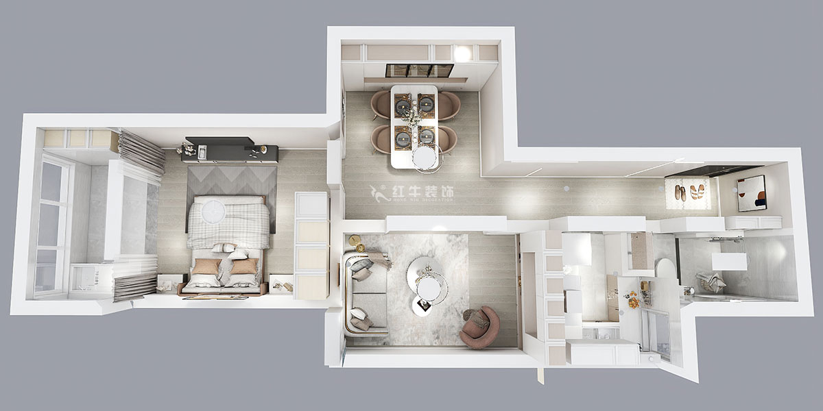 顧娟|高樓門(mén)37-303-60㎡-現(xiàn)代風(fēng)格|1室2廳1衛(wèi)|舊房裝修|定制家¥90700|全包11萬(wàn)|00_04鳥(niǎo)瞰圖