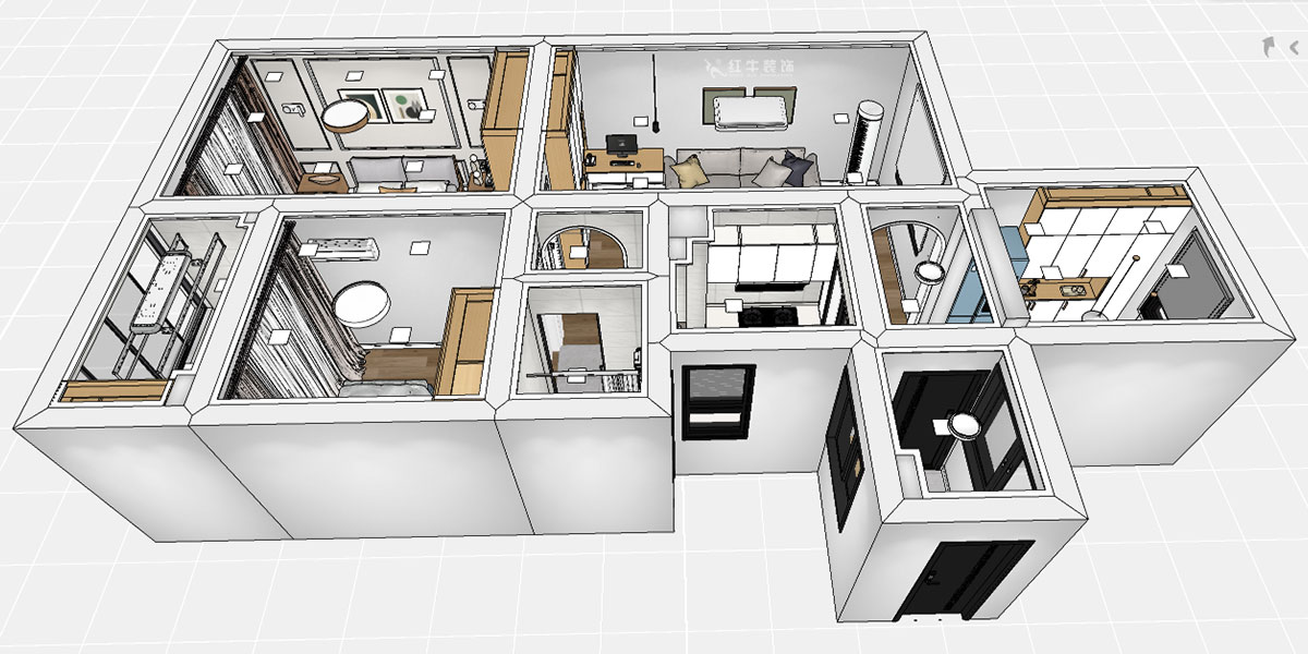 仇美蓉|花港幸福城杜鵑園9-2-2208-88㎡-日式風(fēng)格|2室2廳1衛(wèi)|新房裝修|定制家|全包10