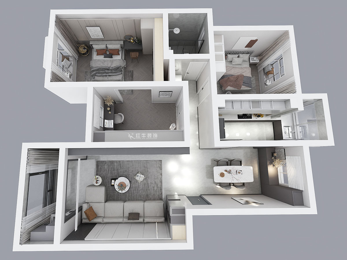 顧娟|雙贏花園南區(qū)2-3-306-110㎡-現(xiàn)代風(fēng)格|3室2廳1衛(wèi)|舊房裝修|定制家|全包15