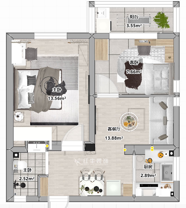 賈庭|絨莊新村6-5-511-52㎡-現(xiàn)代風(fēng)格|2室1廳1廚1衛(wèi)|老房裝修|定制家|全包8