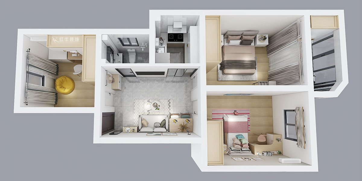 仇美蓉|南苑臺園13-42-501-75㎡-簡約風(fēng)格|3室1廳1衛(wèi)|老房裝修|定制家|全包9