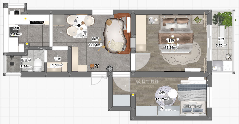 賈庭|水西門(mén)大街133號(hào)1-201-52㎡-現(xiàn)代風(fēng)格|2室1廳1廚1衛(wèi)|老房裝修|定制家|全包8