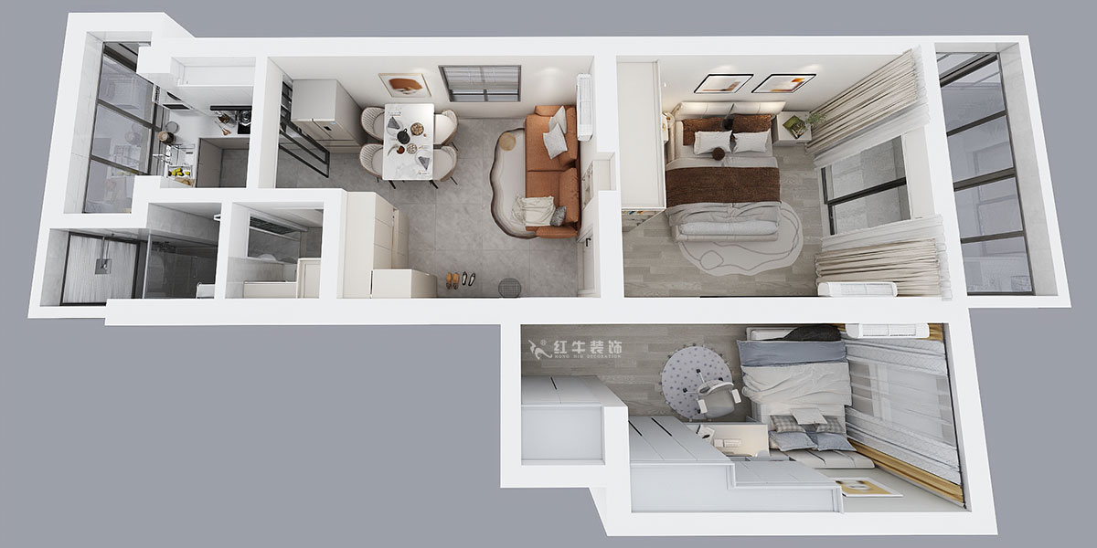 賈庭|水西門(mén)大街133號(hào)1-201-52㎡-現(xiàn)代風(fēng)格|2室1廳1廚1衛(wèi)|老房裝修|定制家|全包8