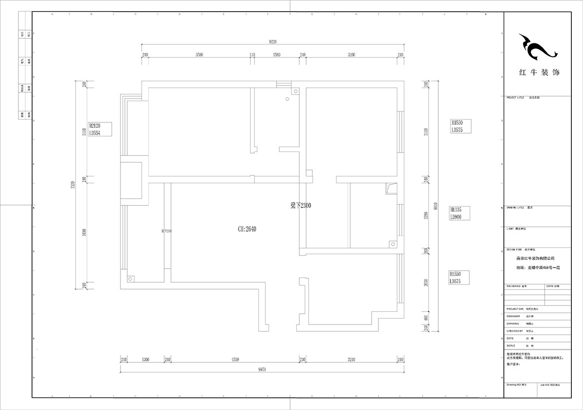 陸利民|文墨花苑10-909-87㎡-現(xiàn)代風(fēng)格|3室2廳1衛(wèi)|舊房裝修|定制家|全包12萬|00_01原始結(jié)構(gòu)圖