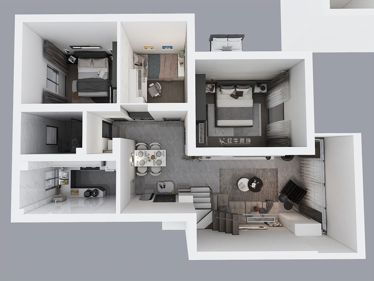 孟憲濤|攝山星城步青苑24-1-601-120㎡-簡(jiǎn)約風(fēng)格|4室2廳2衛(wèi)|毛坯裝修|定制家|全包16萬(wàn)|00_07鳥瞰圖