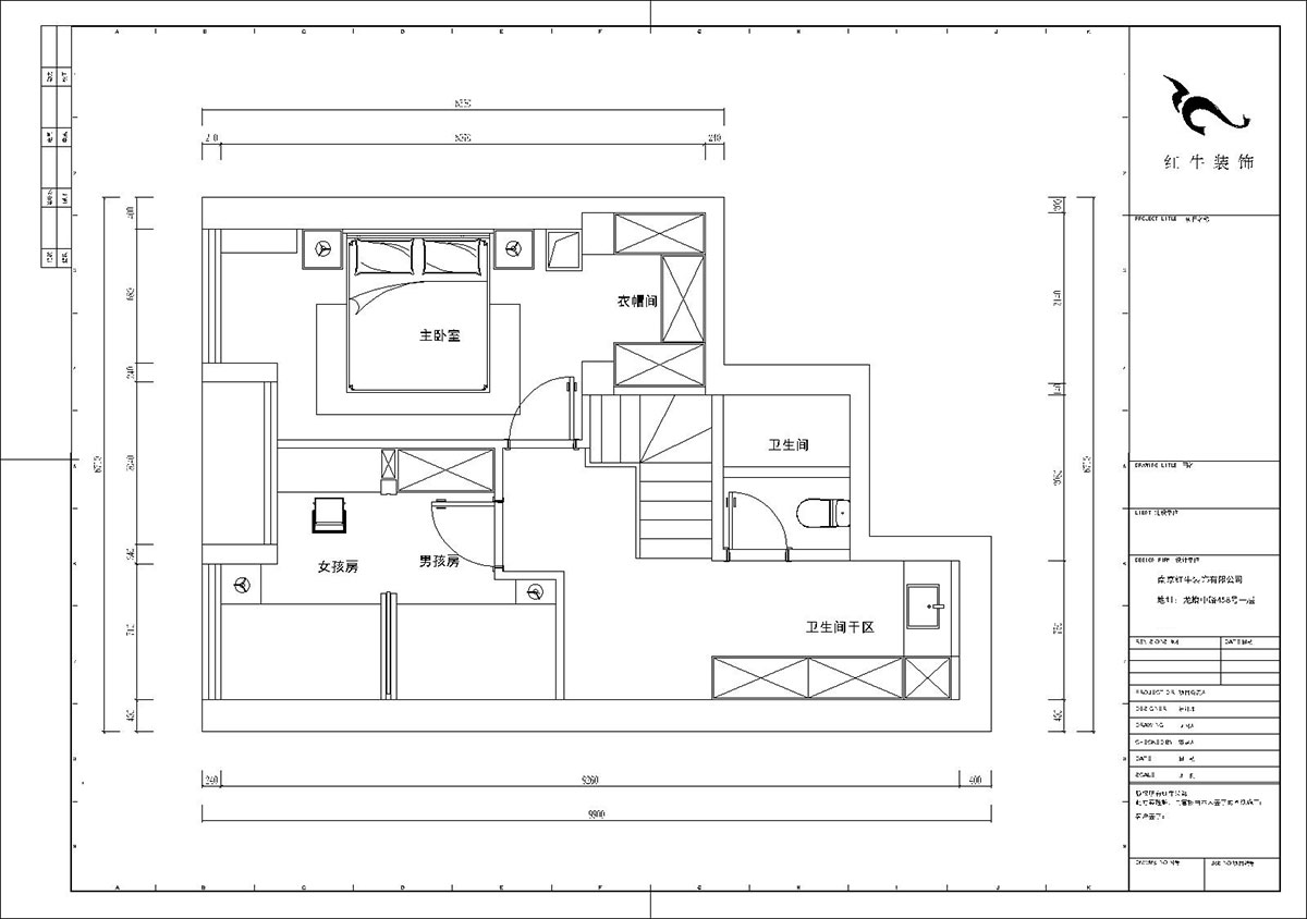 陸利民|長發(fā)中心C棟302-100㎡-現(xiàn)代風(fēng)格|2室1廳2衛(wèi)|舊房裝修|定制家|全包12萬|00_03二層平面布置圖