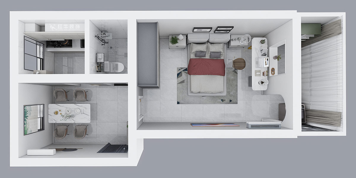 20230216吳波|汽輪四村15-7-40㎡-現(xiàn)代風(fēng)格|1室1廳1衛(wèi)|舊房裝修|定制家|全包8萬|00_05鳥瞰圖