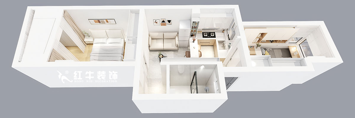 張智猿|景明佳園拾景苑1-1-402-50㎡-現(xiàn)代風(fēng)格|2室1廳1衛(wèi)|老房裝修|定制家|全包12萬(wàn)|00_05鳥瞰圖