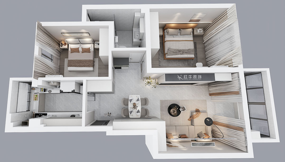 賈庭|標(biāo)營4號27棟4-707-88㎡-現(xiàn)代風(fēng)格|2室2廳1廚1衛(wèi)|老房裝修|定制家|全包10