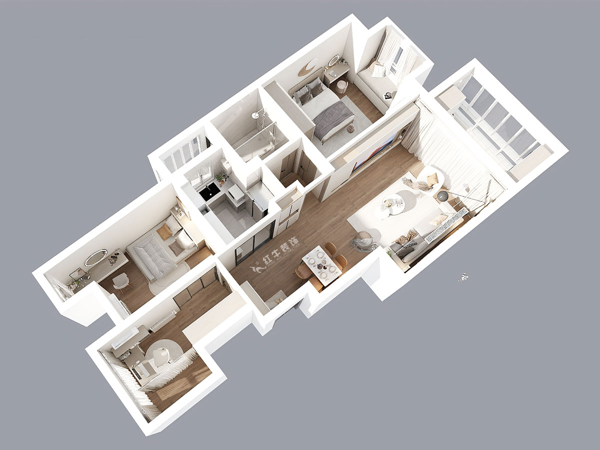 吳波|紫金華府47-505-94㎡-現(xiàn)代簡(jiǎn)約風(fēng)格|3室2廳1衛(wèi)|新房裝修|定制家|全包12