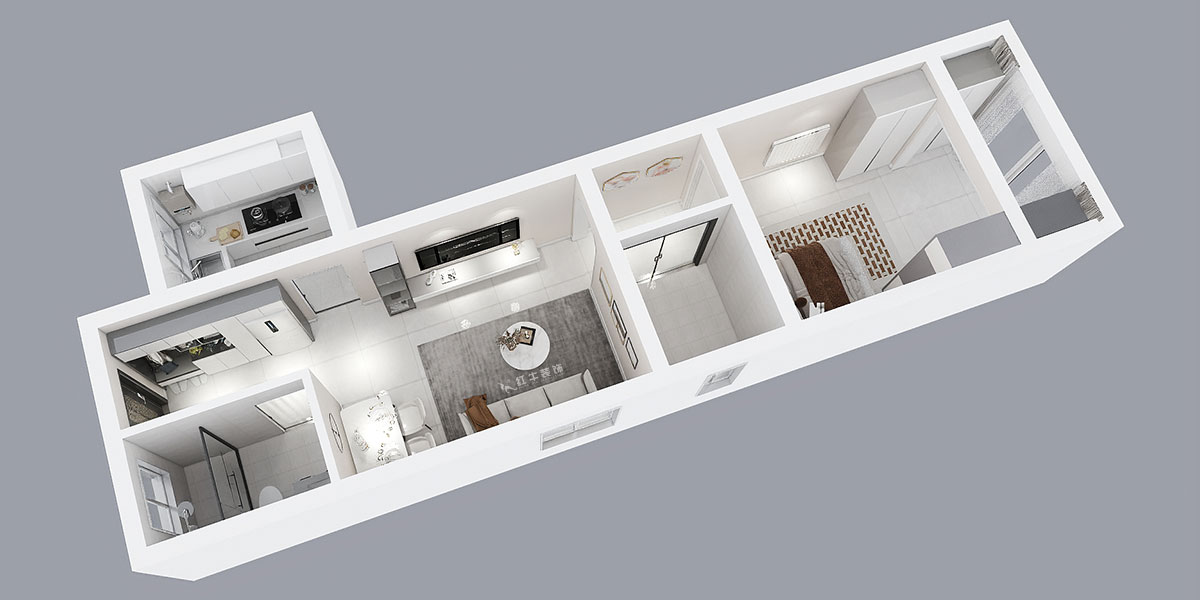 朱彥|三條巷101-104-50㎡-簡約風(fēng)格|1室1廳1衛(wèi)|老房裝修|定制家|全包10萬|00_04鳥瞰圖
