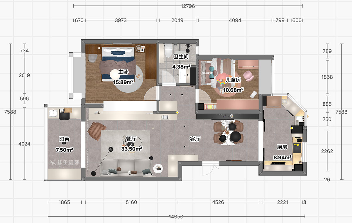 顧娟|翠島花城柳絲苑5-804-98㎡-現(xiàn)代風(fēng)格|2室2廳1衛(wèi)|舊房裝修|定制家|全包13