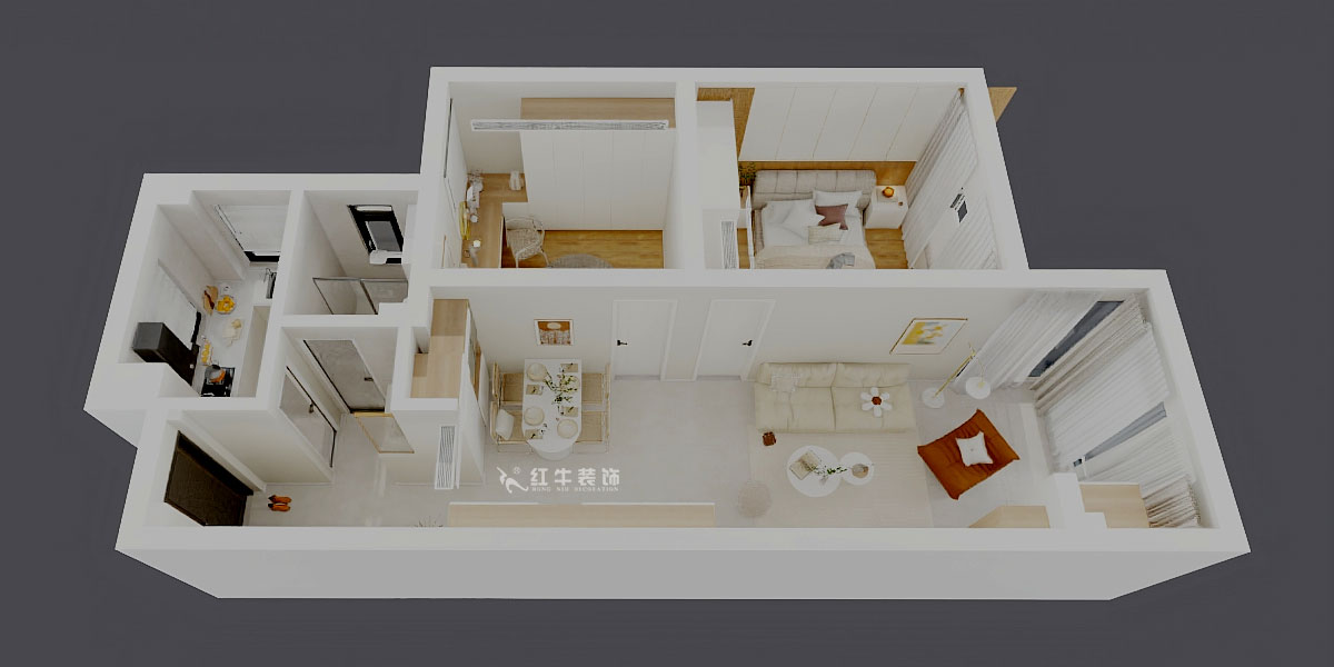 劉曉芳|觀泓雅苑A區(qū)7-5-909-82㎡-原木奶油風(fēng)|2室2廳1衛(wèi)|新房裝修|定制家|全包11