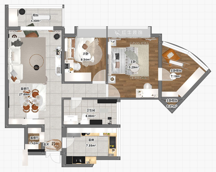 劉萍萍|星雨華府26-1803-94㎡-簡約風(fēng)格|3室2廳1衛(wèi)|老房裝修|定制家|全包12
