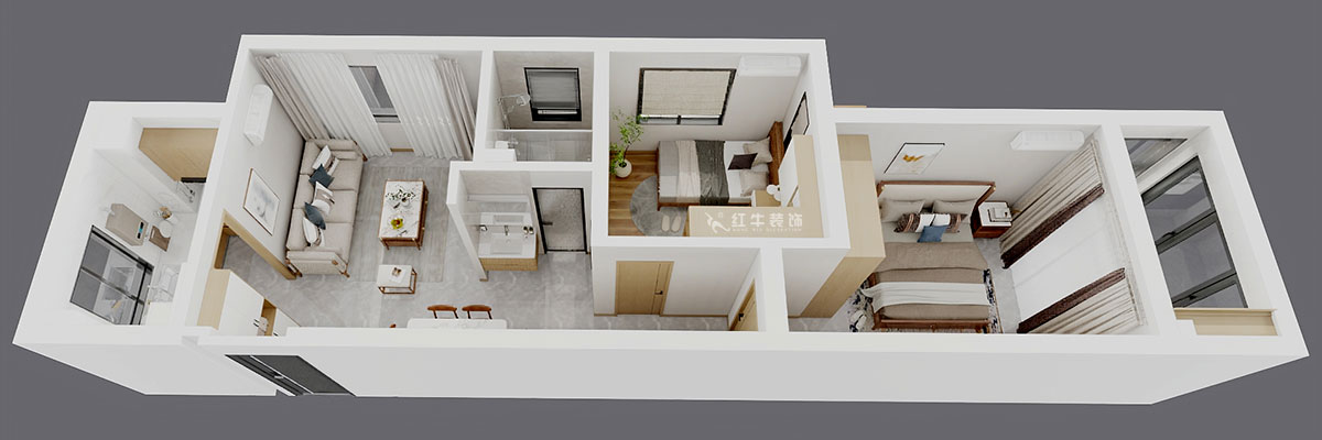 劉曉芳|觀泓雅苑A區(qū)3-301-75㎡-原木風(fēng)|2室2廳1衛(wèi)|新房裝修|定制家|全包9