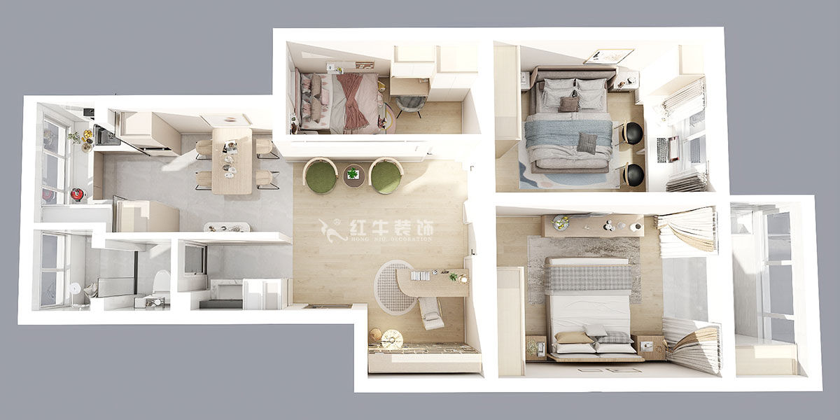 顧娟|郵政世紀(jì)花園43-101-75㎡-現(xiàn)代簡(jiǎn)約風(fēng)格|3室2廳1衛(wèi)|舊房裝修|定制家|全包12