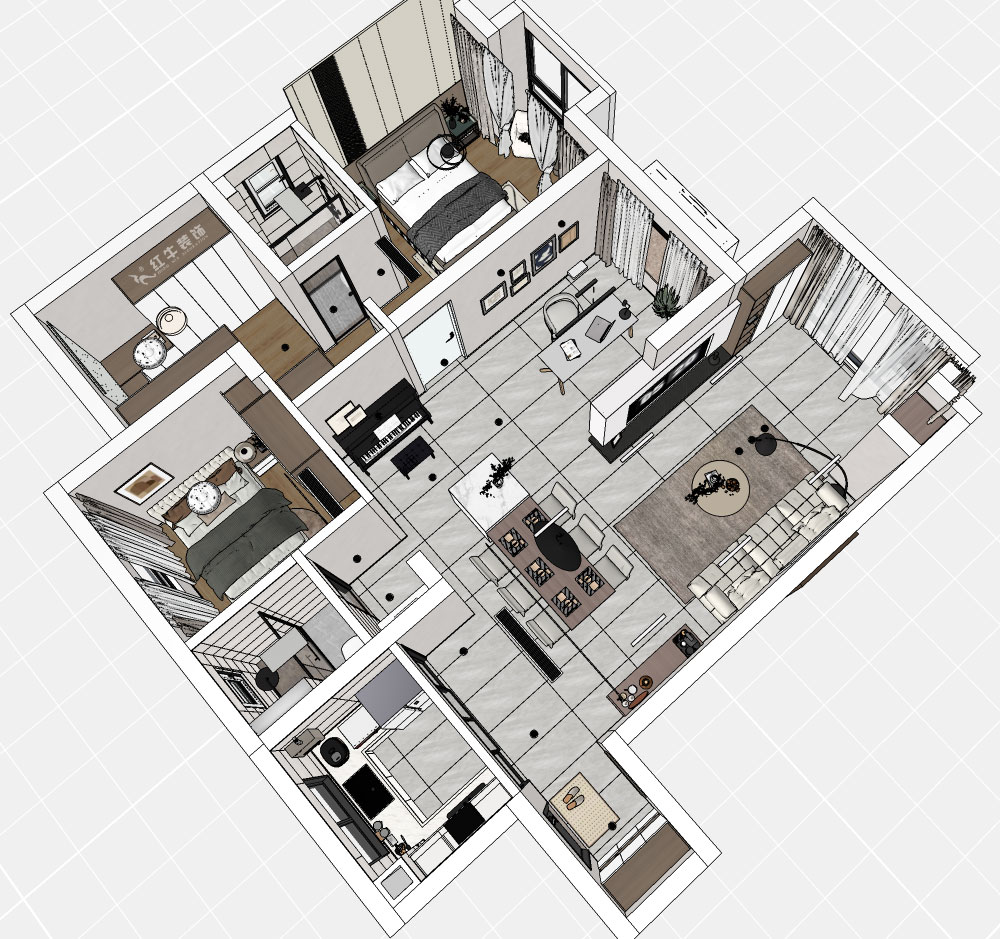 陸利民|仙林首望城14-801-110㎡-現(xiàn)代風(fēng)格|3室2廳2衛(wèi)|新房裝修|半包10