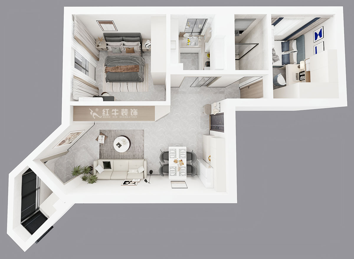 孟憲濤|北門橋10號(hào)1508室-85㎡-現(xiàn)代簡(jiǎn)約風(fēng)格|2室2廳1衛(wèi)|老房裝修|定制家|全包12萬|00_05鳥瞰圖