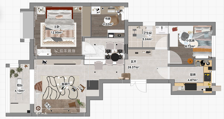 賈庭|紫金觀邸7-2-204-85㎡-現(xiàn)代風(fēng)格|3室2廳2衛(wèi)|老房裝修|定制家|全包11