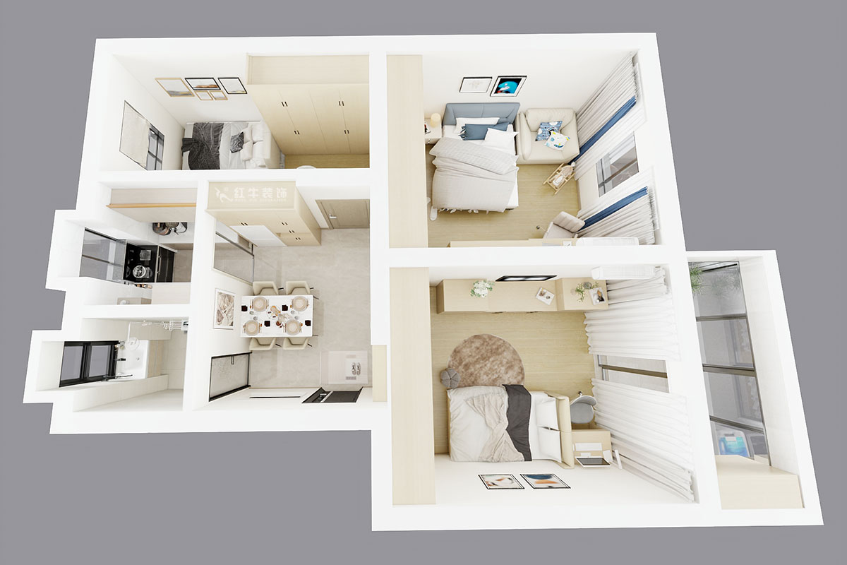 劉小勇|東井二村524-505-72㎡-現(xiàn)代簡(jiǎn)約風(fēng)格|3室1廳1衛(wèi)|老房裝修|定制家|全包15