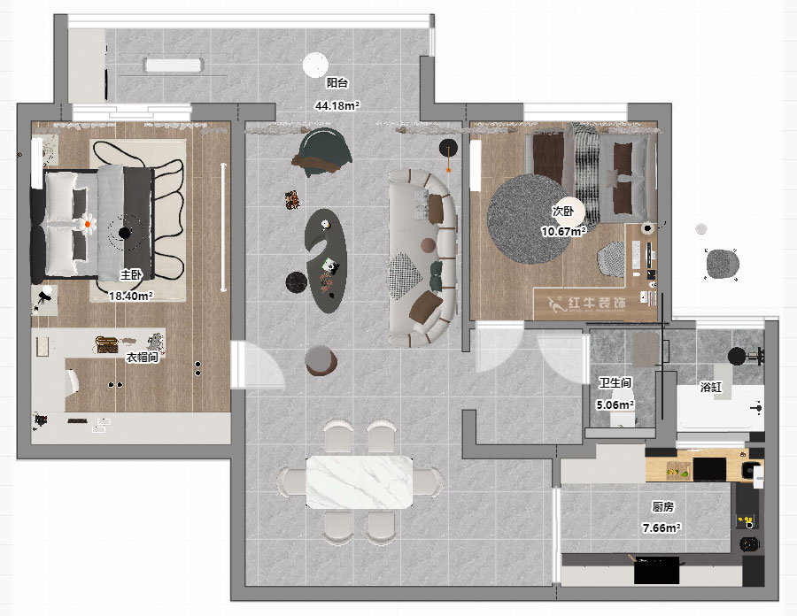 劉萍萍|麒麟山莊16-1002-105㎡-現(xiàn)代簡(jiǎn)約風(fēng)格|2室2廳1衛(wèi)|老房裝修|定制家|全包15