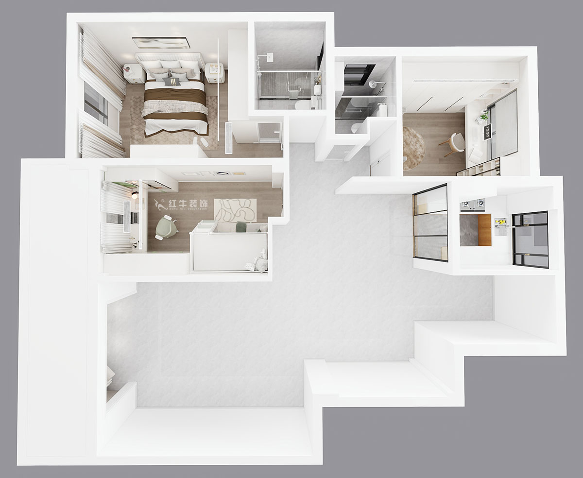 賈庭|陽光聚寶山莊臻園28-2-304-128㎡-現(xiàn)代風(fēng)格|3室2廳1廚2衛(wèi)|老房裝修|定制家|全包15