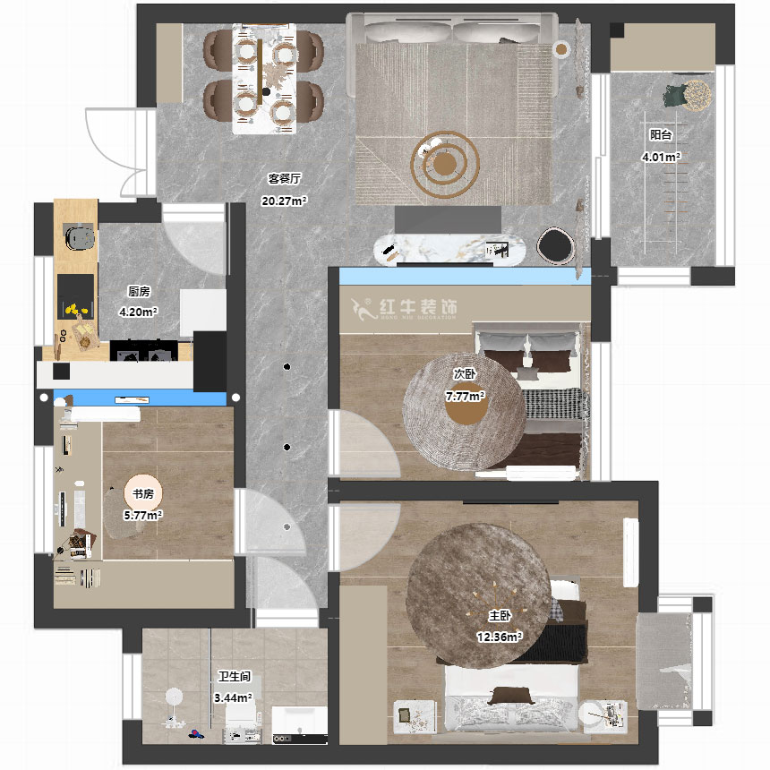 朱彥|江楓苑南苑1-1-1302-85㎡-現(xiàn)代簡(jiǎn)約風(fēng)格|3室2廳1衛(wèi)|新房裝修|定制家|全包10萬(wàn)|00_03平面彩圖