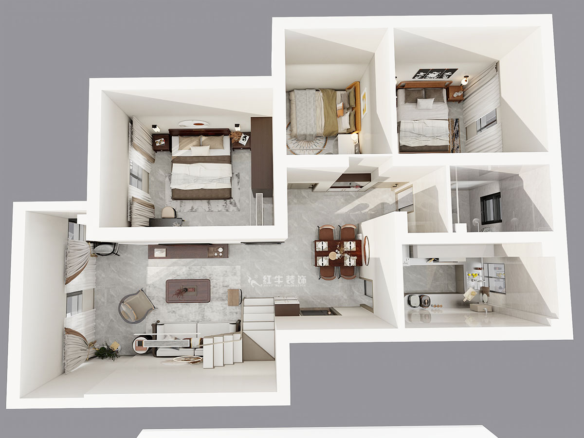 孟憲濤|攝山星城步青苑18-2-604-120㎡-現(xiàn)代簡(jiǎn)約風(fēng)格|4室2廳2衛(wèi)|毛坯房裝修|定制家|全包16萬|00_07鳥瞰圖