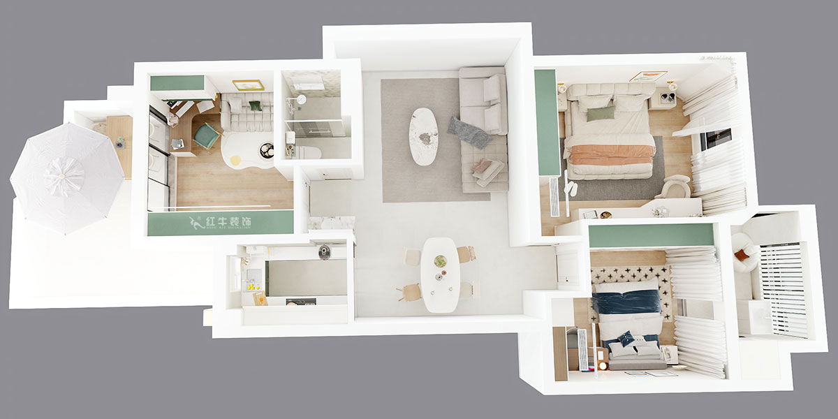 劉萍萍|楓情水岸12-1-101-104㎡-簡約風格|3室2廳1衛(wèi)|老房裝修|定制家|全包13