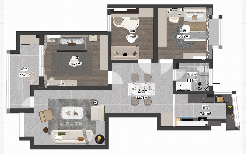 劉萍萍|龍翔鳴翠苑17-702-112㎡-現(xiàn)代簡(jiǎn)約風(fēng)格|3室2廳1衛(wèi)|老房裝修|定制家|全包14