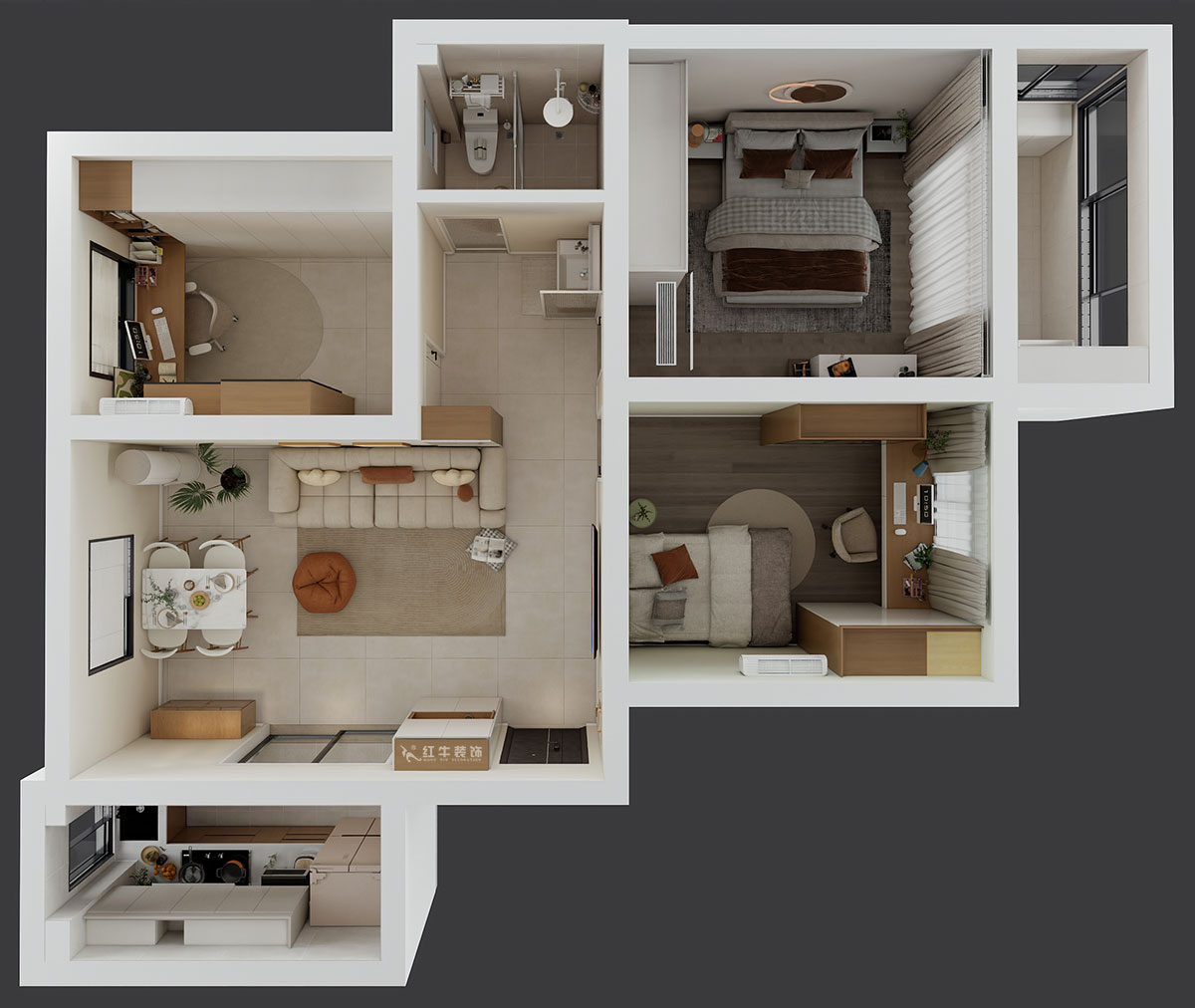 賈庭|寧康苑24-301-78㎡-現(xiàn)代風格|3室1廳1廚1衛(wèi)|老房裝修|定制家|全包11