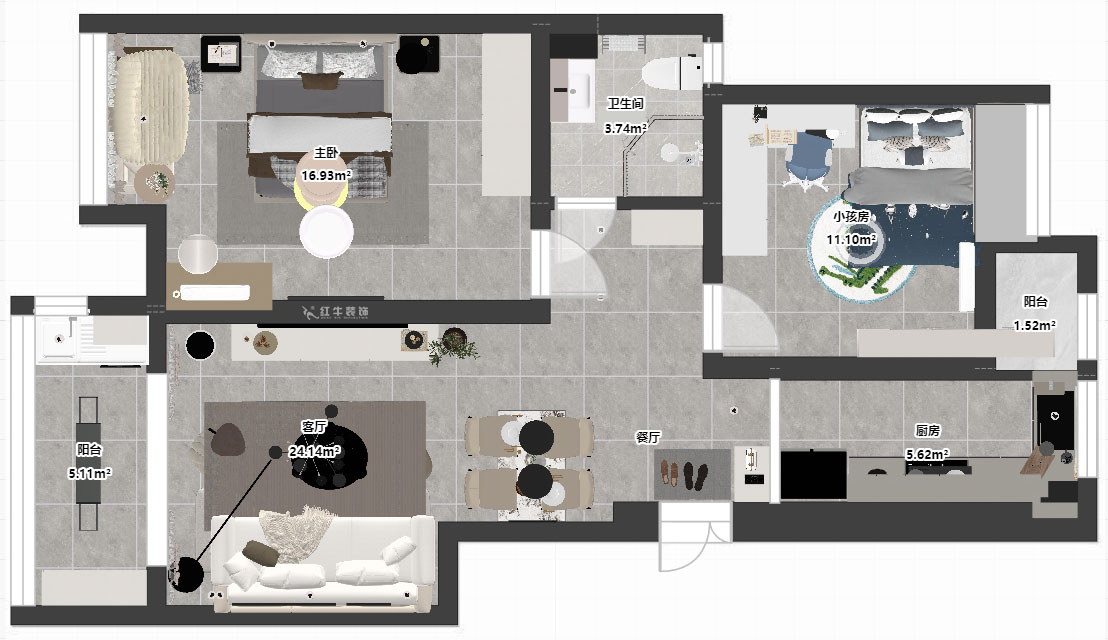 賈庭|萬(wàn)達(dá)紫金明珠20-3-606-86㎡-現(xiàn)代風(fēng)格|2室2廳1廚1衛(wèi)|老房裝修|定制家|全包11