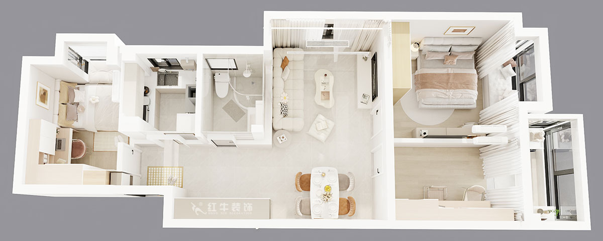 顧娟|觀泓雅苑b3-801-85㎡-現(xiàn)代簡約風(fēng)格|3室2廳1衛(wèi)|舊房裝修|定制家|全包12